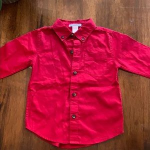 Janie and Jack long sleeve red dress shirt 3T